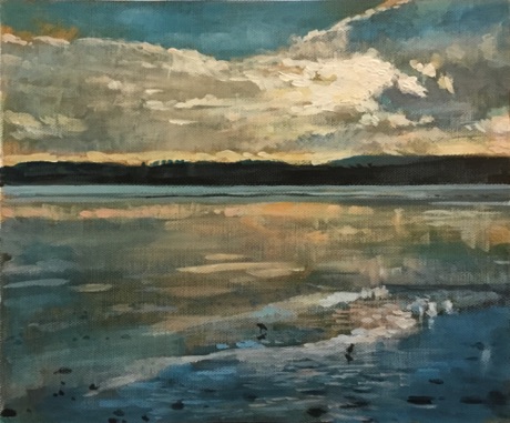 "Goat Walk Sunset, Topsham" SOLD